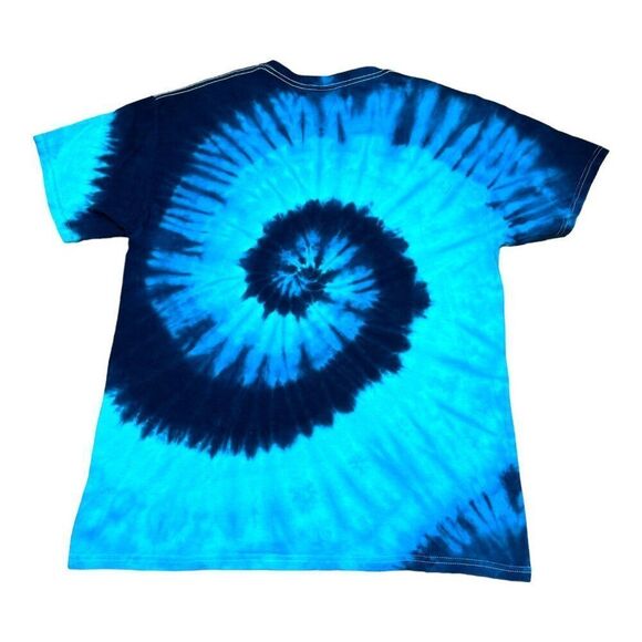 Sacramento Tie-Dye T-Shirt By Gildan Size XL Blue & Black Cotton Vintage Swirl - Picture 5 of 5